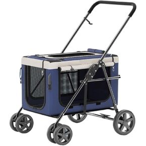 Pet Strollers Pet Stroller Portable Folding Detachable Stroller Small Dog And Cat Travel Cart Outdoor Pet Stroller Pet Stroller Medium(G) in Kuwait