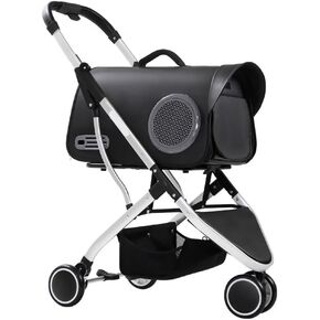 Pet Strollers Pet Stroller for Walking Cats and Puppies, Foldable Detachable Stroller for Dogs and Cats for Outdoor Travel Pet Stroller Medium(Green) in Kuwait