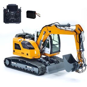Jdm-208 1/14 7Ch حفار هيدروليكي للتحكم عن بعد R920 2Arms Metal RC Digger Flysky Pl18 Ev Lite نظام الصوت المقرنة السريعة نموذج درجة الهوايات للأعمار من 14 عامًا فما فوق in Kuwait