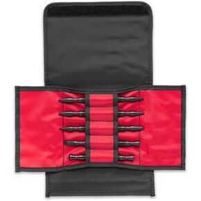 HIT Tool Hammerless Spring Punch Pro Pack: 1)1/32"&1/16",1-3/32" &1/8" Dual head nail setter, 1)Dual head prick & centre 1)HSS prick, 1)Dual Head Door hinge pin remover/hammer & Pouch in Kuwait