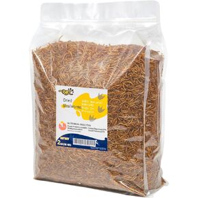 RANZ 10LBS Non-GMO Dried Mealworms for Chickens, High Protein Meal Worms, Premium Chicken Feed, Perfect Bird Food and Chicken Treats, Whole Large Mealworms for Wild Birds, Ducks, Fish in Kuwait