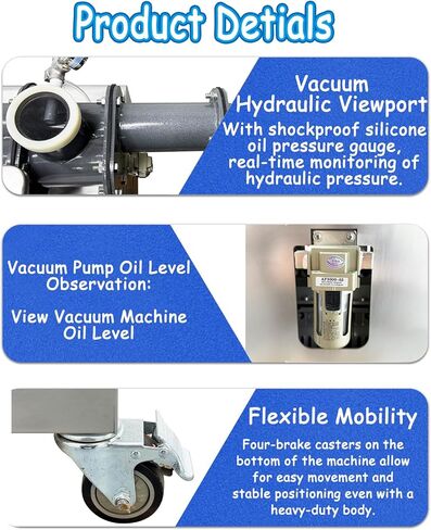 Banfluxion 220V Vacuum Pug Mill with Roller Conveyor, Stainless Steel Dual Shaft Clay Extruder & Mixer, 880 lb/h Capacity, 2.36" Outlet, w/Mud Table & Wheels for Professional Ceramics Studio in Kuwait