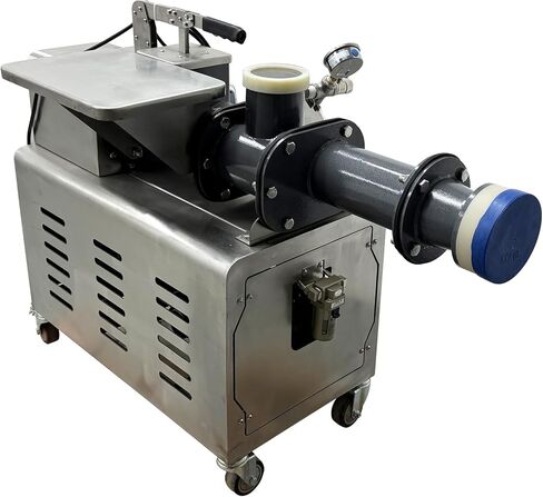 Banfluxion 220V Vacuum Pug Mill with Roller Conveyor, Stainless Steel Dual Shaft Clay Extruder & Mixer, 880 lb/h Capacity, 2.36" Outlet, w/Mud Table & Wheels for Professional Ceramics Studio in Kuwait