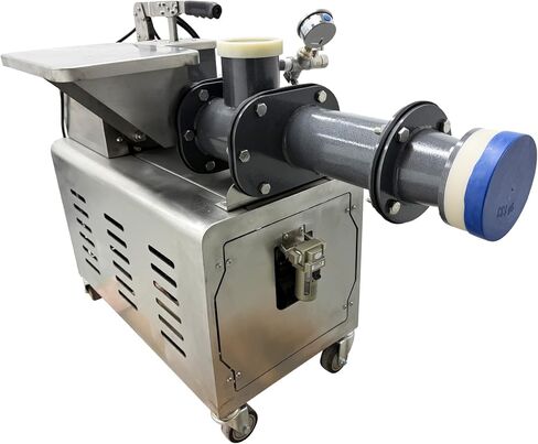 Banfluxion 220V Vacuum Pug Mill with Roller Conveyor, Stainless Steel Dual Shaft Clay Extruder & Mixer, 880 lb/h Capacity, 2.36" Outlet, w/Mud Table & Wheels for Professional Ceramics Studio in Kuwait