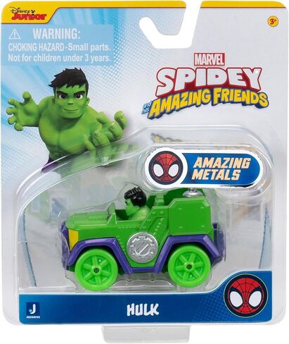 Spidey and His Super Friends SNF0309 Metal Vehicle Hulk, Toy from 3 Years in Saudi Arabia