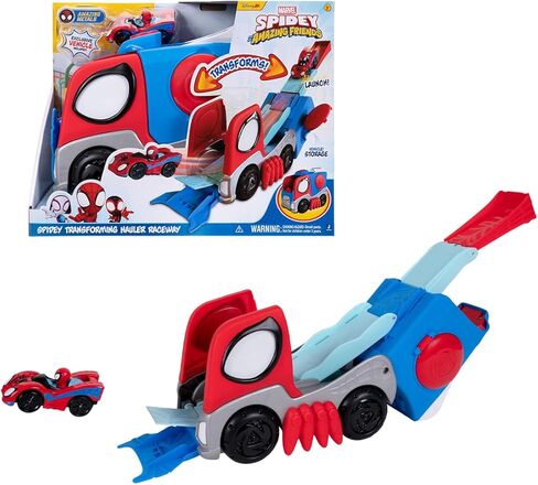 Jazwares Marvel Spidey وأصدقاؤه المذهلون يتحولون إلى مضمار سباق هاولر - مركبة ومجموعة مسارات مقاس 9 بوصات مع معدن مذهل حصري in Saudi Arabia