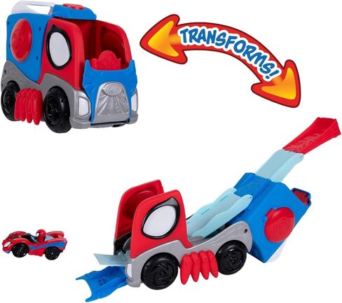 Jazwares Marvel Spidey وأصدقاؤه المذهلون يتحولون إلى مضمار سباق هاولر - مركبة ومجموعة مسارات مقاس 9 بوصات مع معدن مذهل حصري in Saudi Arabia