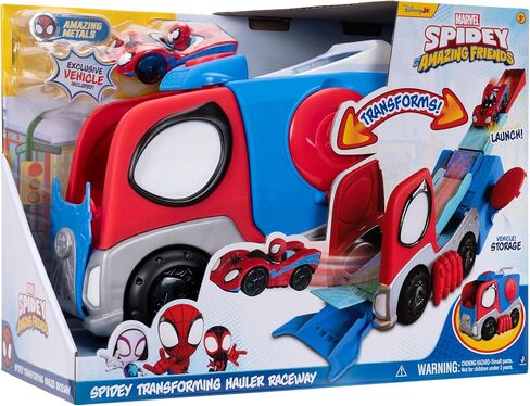 Jazwares Marvel Spidey وأصدقاؤه المذهلون يتحولون إلى مضمار سباق هاولر - مركبة ومجموعة مسارات مقاس 9 بوصات مع معدن مذهل حصري in Saudi Arabia