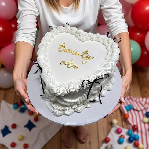 غلاف كعكة Twenty Ate - تزيين كعكة عيد الميلاد الثامن والعشرين من الأكريليك الذهبي، علامة مضحكة على شكل كعكة Twenty Eight، غطاء كعكة قابل لإعادة الاستخدام لمستلزمات الحفلات للرجال والنساء (Twenty ATE) in Saudi Arabia