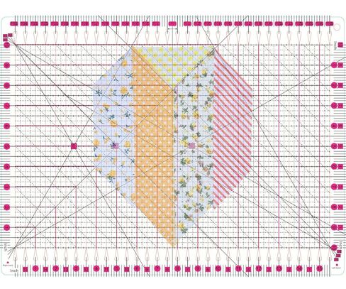 Slotted Quilting Ruler,15.5" x 10" Slotted Rulers for Quilting and Sewing Quilt Strip Rulers for Fabric Cutting in Saudi Arabia