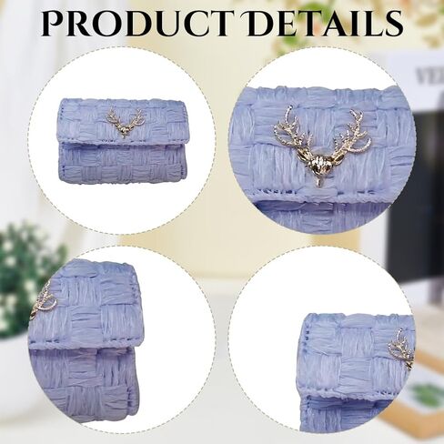 WEBEEDY Plastic Canvas Mesh Bag Kit DIY Knitting Purse Making Set with Plastic Canvas Sheets, Ribbons, Chains, Gold Decor, and Instruction, Complete Mesh Bag Making Kit for Unique Gift in Saudi Arabia