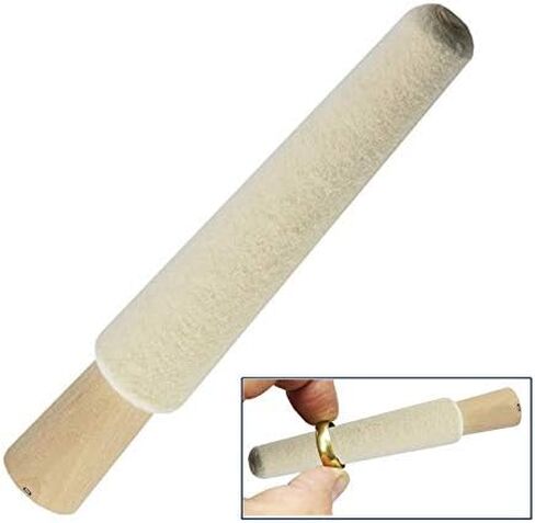 Felt Ring Buff Polisher – Wool Felt Inside Ring Finishing Tool with Tapered Wood Mandrel,5" Long in Saudi Arabia