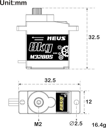 MEUS Racing Cored TRX4M Steering Servo with Lay Down Servo Mount and Servo Horn for TRX4M 1/18 RC Crawler Upgrades Parts, NOT for Stock Frame(M3280S) in Saudi Arabia