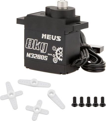 MEUS Racing Cored TRX4M Steering Servo with Lay Down Servo Mount and Servo Horn for TRX4M 1/18 RC Crawler Upgrades Parts, NOT for Stock Frame(M3280S) in Saudi Arabia