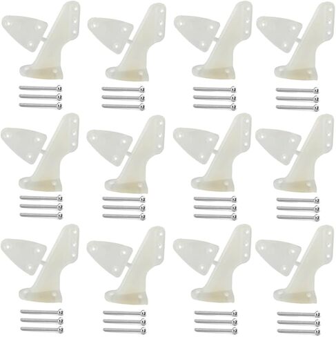 12 مجموعة من أبواق التحكم المصنوعة من النايلون و3 أوضاع فتحات L20×W14×H29mm لقرن التحكم لطائرة RC طراز KT ملحقات أجزاء الطائرة مع براغي M2x20mm in Kuwait