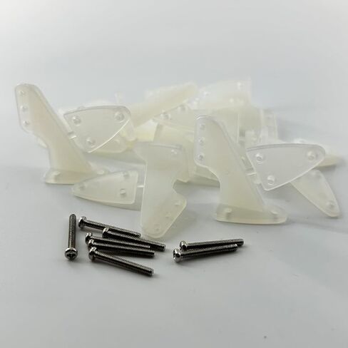 12 مجموعة من أبواق التحكم المصنوعة من النايلون و3 أوضاع فتحات L20×W14×H29mm لقرن التحكم لطائرة RC طراز KT ملحقات أجزاء الطائرة مع براغي M2x20mm in Kuwait