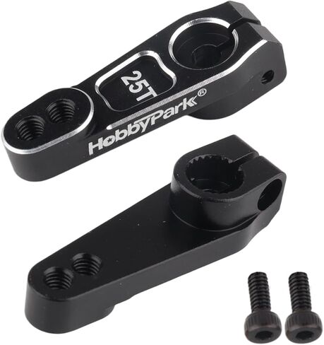 HobbyPark 2pcs Aluminum Servo Horn Metal Servo Arms Compatible with Power HD Savox Futaba Low Profile Servo Motors for 1/10 On Road RC Touring Car RC Drift Car Steering Servos in Saudi Arabia