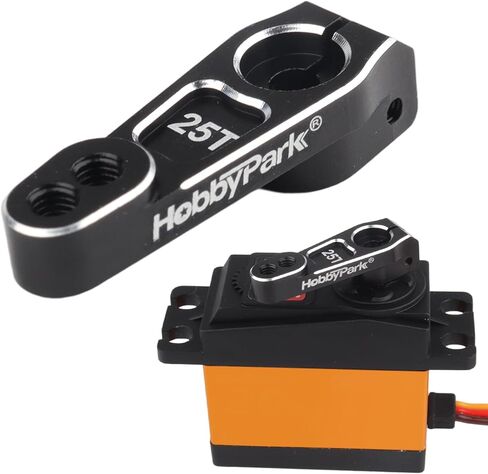 HobbyPark 2pcs Aluminum Servo Horn Metal Servo Arms Compatible with Power HD Savox Futaba Low Profile Servo Motors for 1/10 On Road RC Touring Car RC Drift Car Steering Servos in Saudi Arabia