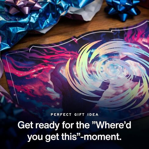ألفيس! Spell Vortex – مفرش لعب التاج الأسطوري | هدية بطاقة التداول المثالية | تفاصيل ذهبية محببة يدويًا | تصميم شكل مخصص | متوافق مع MTG | بساط اللعب إم تي جي in Kuwait