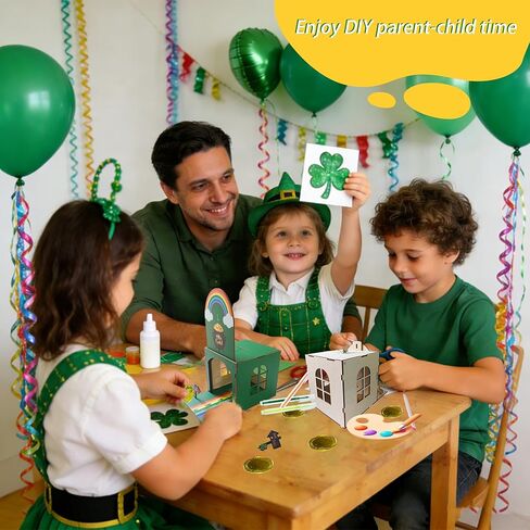 St Patricks Day Leprechaun Trap Kit For Kids Wood DIY Catch A Leprechaun Kit Saint Patricks Day Leprechaun Trap Supplies Art & Craft Kit For Leprechaun Trap St Patricks Day Kids Gifts (Green) in Saudi Arabia
