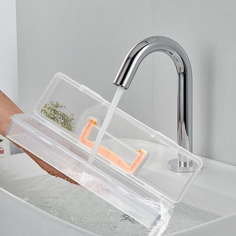 حقيبة فرشاة طلاء من WRENYZK مكونة من قطعتين، حاوية فرشاة طلاء بلاستيكية شفافة بمقبض أصفر، صندوق تخزين أدوات الرسم مع لوحة، منظم إمداد فني عملي للحرفيين الفنانين in Kuwait