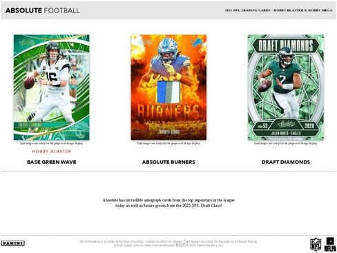 Panini 2025 Absolute Football Hobby Mega Box in Saudi Arabia
