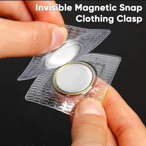 Piopiocoing 32 Pairs Hidden Magnetic 1.18inch Snap PVC Hidden Sew Invisible Magnetic Snap Clothing Clasp DIY Craft Sewing Tools Fastener Snaps Buttons for Purses in Saudi Arabia