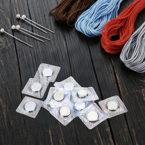 Piopiocoing 32 Pairs Hidden Magnetic 1.18inch Snap PVC Hidden Sew Invisible Magnetic Snap Clothing Clasp DIY Craft Sewing Tools Fastener Snaps Buttons for Purses in Saudi Arabia