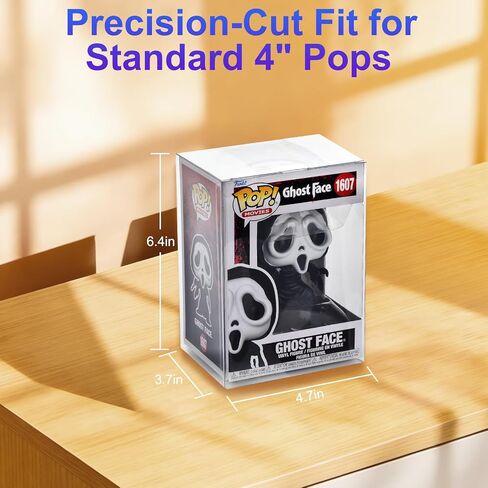 6 Pack Clear Protectors Case Compatible with Funko 4" Pop Figures, Upgraded 0.5mm Thick-Extra Strength PET Display Boxes, Auto-Lock Bottom Design with Protective Film — Ideal for Collections in Saudi Arabia
