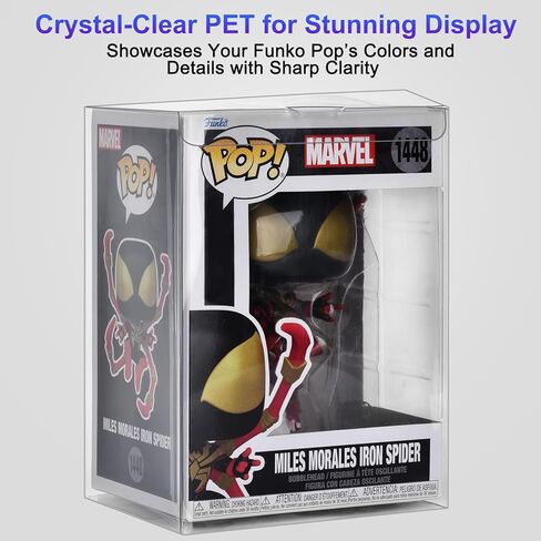 6 Pack Clear Protectors Case Compatible with Funko 4" Pop Figures, Upgraded 0.5mm Thick-Extra Strength PET Display Boxes, Auto-Lock Bottom Design with Protective Film — Ideal for Collections in Saudi Arabia