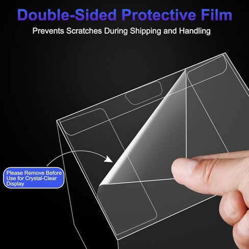 6 Pack Clear Protectors Case Compatible with Funko 4" Pop Figures, Upgraded 0.5mm Thick-Extra Strength PET Display Boxes, Auto-Lock Bottom Design with Protective Film — Ideal for Collections in Saudi Arabia
