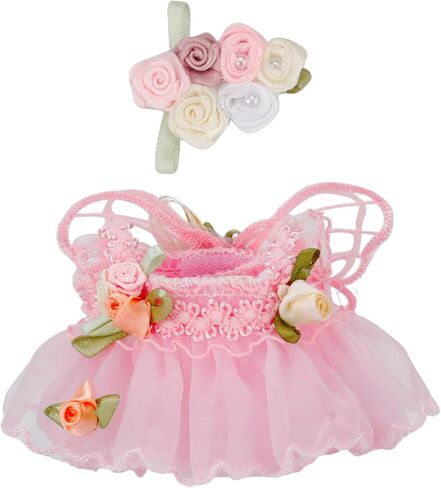 Clothes for labbuu Dolls - Cute Outfit for 6 3/4 Inch (17cm) labbuu Accessories, 2-Piece Doll Clothes Pink (Doll Not Included) - Perfect for Collectors and Dress-Up in Saudi Arabia