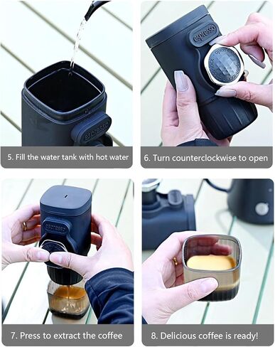 Espresso Machine，Hand Press Espresso Machine Coffee Maker ，Compact Portable Coffee Maker，Manual Button-operated Italian Espresso Machine For Home, Travel, And Outdoor Use(A) in Saudi Arabia