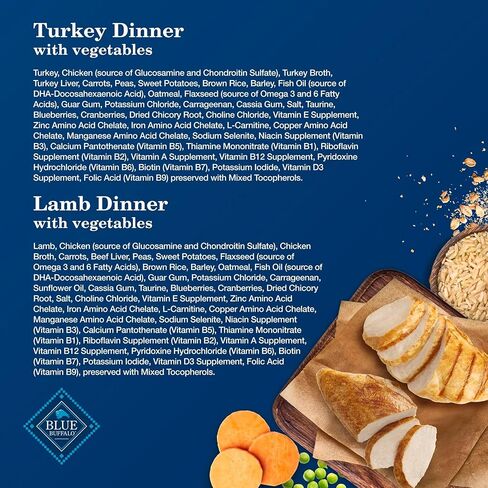 Blue Buffalo Homestyle Recipe Senior 7+ Turkey and Lamb Wet Dog Food for Senior 7+ Dogs, 12.5 oz. Cans, 6 Count Variety Pack in Kuwait