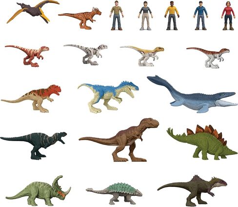مجموعة مجسمات صغيرة حصرية من Mattel Jurassic Park MINIS Chaos Theory مكونة من 20 قطعة in Kuwait