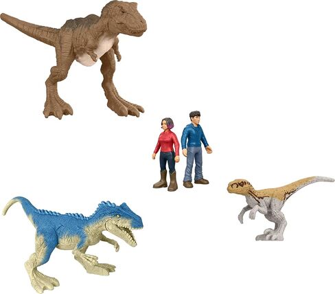 مجموعة مجسمات صغيرة حصرية من Mattel Jurassic Park MINIS Chaos Theory مكونة من 20 قطعة in Kuwait