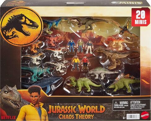 مجموعة مجسمات صغيرة حصرية من Mattel Jurassic Park MINIS Chaos Theory مكونة من 20 قطعة in Kuwait