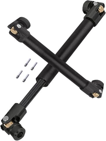 عمود محرك الزاحف RC 116-170 مم ترقيات لـ 1/10 SCX10 D90 Gen7/Pro RC 4WD GEN8 SCX10-II، RCMYou 2 قطعة عمود محرك عالمي، محاور معدنية كاملة من الفولاذ، أسود (116-170 مم، قطعتان) in Kuwait