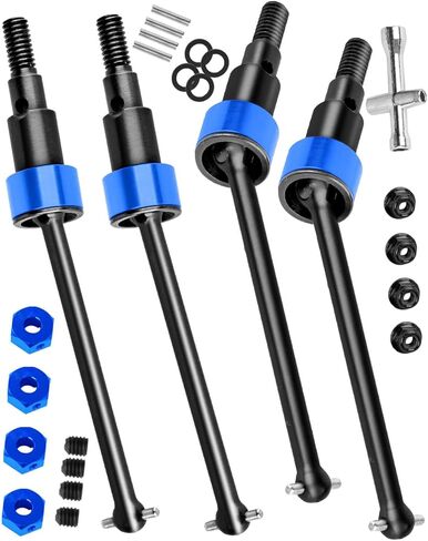 RC Drive Shafts Upgrades Part for 1/16 Mojave Grom 223S DSC 4X4 RTR,1/16 Mojave Grom 4X4 RTR,RC #45 Steel CVD,Front Rear Driveshaft Axles Hops up,Replace ARA311231,(4PCS) Navy Blue in Saudi Arabia