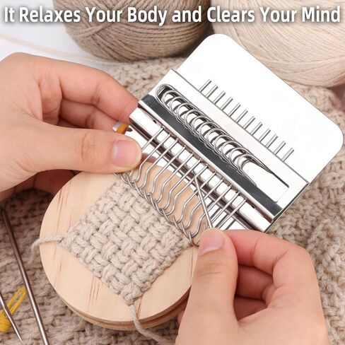 CSMGY Mini Darning Loom, Knit Patch Kit with 50 Color Threads, Mushroom Darning Loom kit for Handcraft DIY Weaving Repair for Beginners Mending Jeans Socks in Saudi Arabia