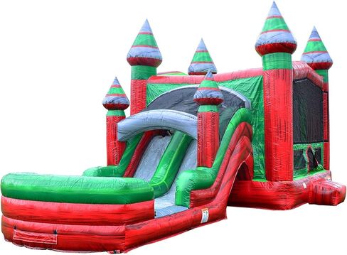 JumpOrange 13 × 31 × 15 بوصة منزل ارتداد القطب الشمالي الذائب مع شريحة مزدوجة المسار ؛ فينيل PVC من الدرجة التجارية 15 أونصة، مع طوق كرة السلة ومنفاخ للأطفال والكبار، للاستخدام في الإيجار، واللعب الداخلي والخارجي in Saudi Arabia