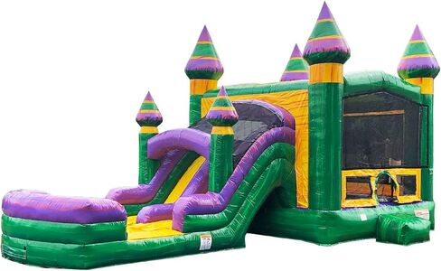 JumpOrange 13 × 31 × 15 بوصة منزل ارتداد القطب الشمالي الذائب مع شريحة مزدوجة المسار ؛ فينيل PVC من الدرجة التجارية 15 أونصة، مع طوق كرة السلة ومنفاخ للأطفال والكبار، للاستخدام في الإيجار، واللعب الداخلي والخارجي in Saudi Arabia