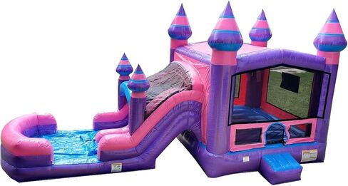 JumpOrange 13 × 31 × 15 بوصة منزل ارتداد القطب الشمالي الذائب مع شريحة مزدوجة المسار ؛ فينيل PVC من الدرجة التجارية 15 أونصة، مع طوق كرة السلة ومنفاخ للأطفال والكبار، للاستخدام في الإيجار، واللعب الداخلي والخارجي in Saudi Arabia