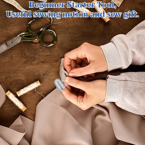 4 PCS Metal Sewing Thimbles, Thimbles for Hand Sewing Finger Protectors for Quilting, Embroidery and Knitting Needlework DIY Crafts Accessories (Silver) in Kuwait