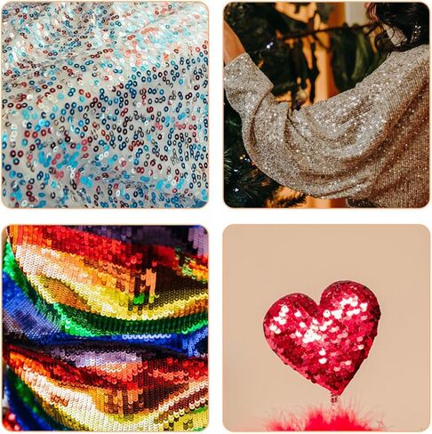 24 Colors Rainbow Round Sequins, 5 MM Loose Cup Sequins with Holes, Round Embroidery Craft Sequin, Rainbow Cup Sequin Bulk for DIY Craft Sewing Nail Festival in Saudi Arabia