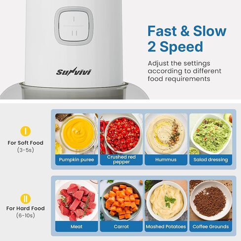 مجموعة خلاط كهربائي ومحضر طعام: مطحنة طعام 4 في 1 لطحن القهوة واللحوم وتقشير الثوم والعصير، مفرمة طعام بقدرة 350 وات مع وعاء من الفولاذ المقاوم للصدأ سعة 1.8 لتر وكوبين، سرعتان، أبيض in Kuwait