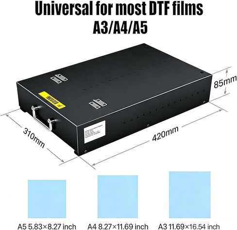 فرن DTF، مجفف فرن A3+ DTF مع التحكم في الوقت ودرجة الحرارة لطباعة نقل الحرارة طاقة DTF، فيلم نقل معالجة فرن DTF أسود in Kuwait