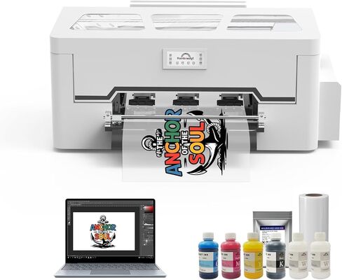 طابعة RAINBOWDGT Peacock 33 A3 DTF، طابعة الملابس XP600، النقل المباشر إلى القماش، آلة نقل الأفلام المباشرة التي تتميز بنظام إعادة تدوير الحبر الأبيض ووظيفة التنظيف التلقائي in Saudi Arabia