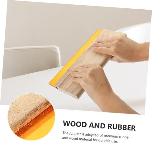 Homoyoyo Wooden Ink Scraper Squeegee for Screen Printing Rubber and Wood Material Shirts Bags Posters and Textile Applications in Saudi Arabia