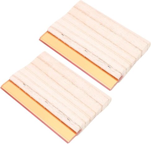 Homoyoyo 2pcs Multi-Purpose Wooden Scrapers for Screen Printing Ink Squeegees for Projects Use in Saudi Arabia